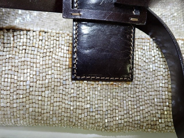 Sold Fendi Baguette Shoulder bag with Cream Beads