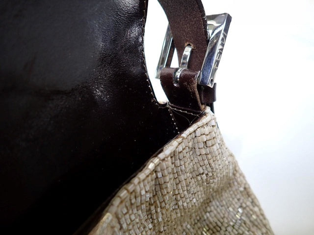 Sold Fendi Baguette Shoulder bag with Cream Beads