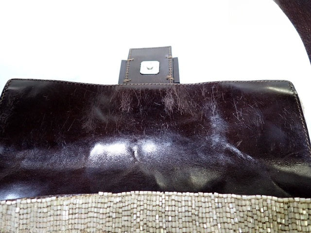 Sold Fendi Baguette Shoulder bag with Cream Beads