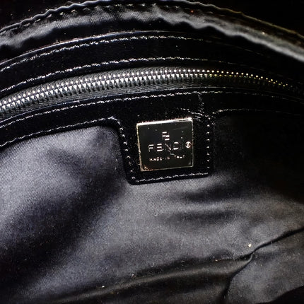 Fendi Baguette with Black Swan Feather-like sequin rufffles RARE
