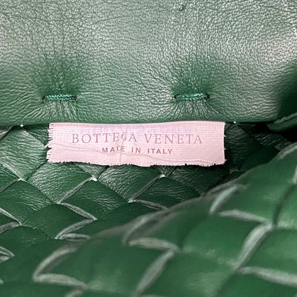 Sold Bottega Veneta Cabat Large Intreccio Leather Tote Bag Dark Green with Pouch 40cm