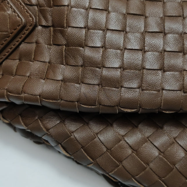 Bottega Veneta Maxi Convertible Tote Dark Chocolate Brown Leather 50cm