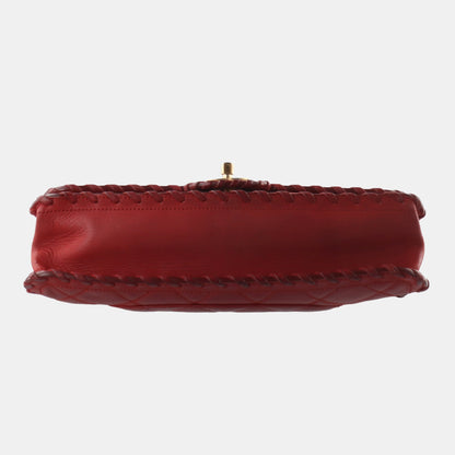 Chanel Classic Flap Medium Happy Stitch Red Leather Gold Hardware, 2015-2016