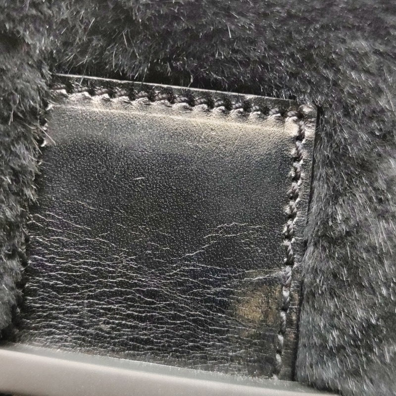 Fendi Baguette Black Faux Fur Shoulder Bag