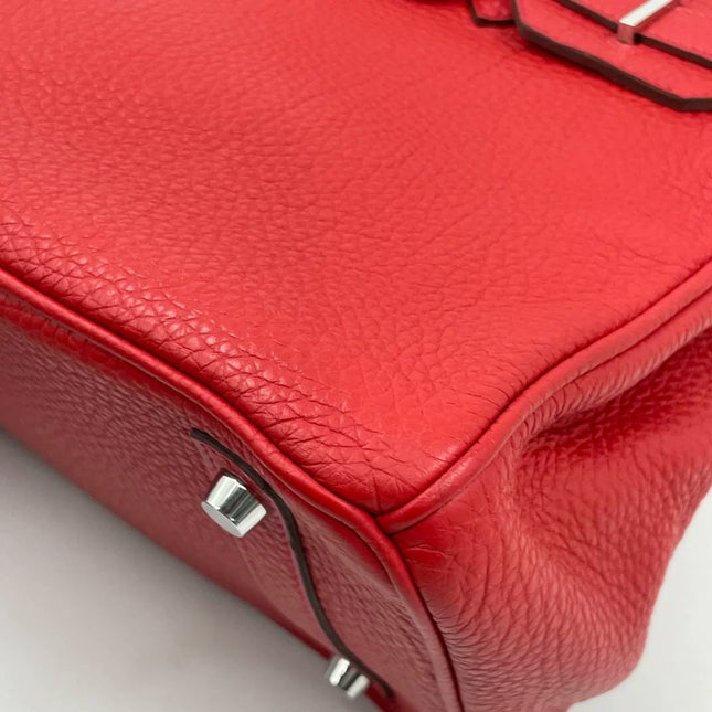 Hermes Birkin 30 Red Togo Leather Palladium Hardware 2012