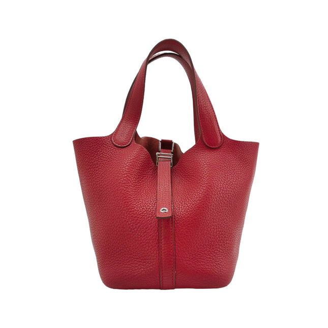 Hermes Picotin 18 Red Calfskin Leather 2012 Box P Stamp-Luxbags