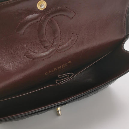 Chanel Classic Flap Vintage Medium Black Lambskin Leather Gold Hardware 2009-2010