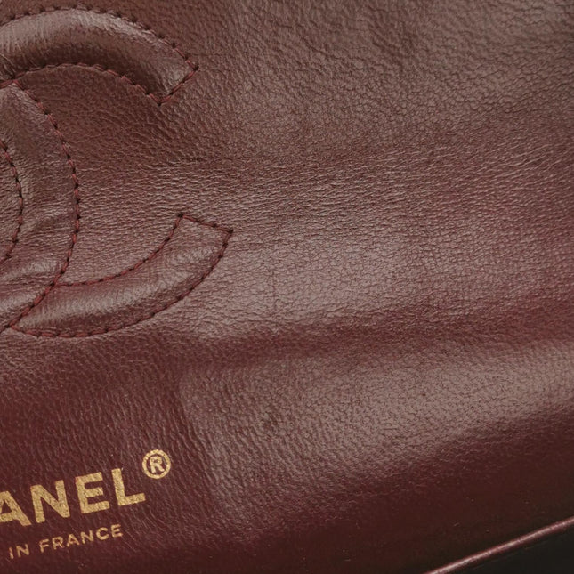 Chanel Classic Flap Vintage Medium Black Lambskin Leather Gold Hardware 2009-2010