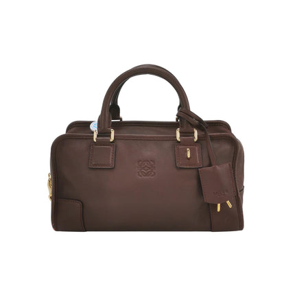 Loewe Amazona 28 in Burgundy Calfskin Leather and Gold-tone Hardware-Luxbags