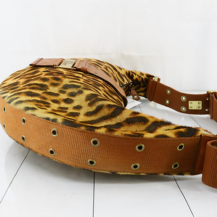 Sold Dior Street Chic Hobo Leopard Print Pony-hair Calfskin