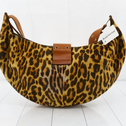 Sold Dior Street Chic Hobo Leopard Print Pony-hair Calfskin