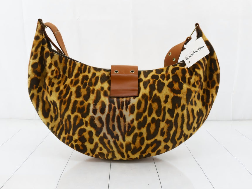 Sold Dior Street Chic Hobo Leopard Print Pony-hair Calfskin