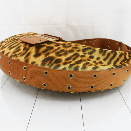 Sold Dior Street Chic Hobo Leopard Print Pony-hair Calfskin