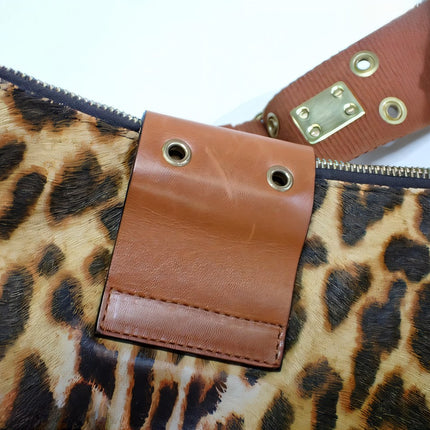Sold Dior Street Chic Hobo Leopard Print Pony-hair Calfskin
