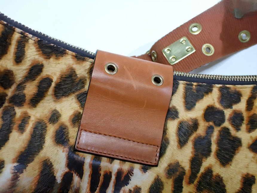 Sold Dior Street Chic Hobo Leopard Print Pony-hair Calfskin