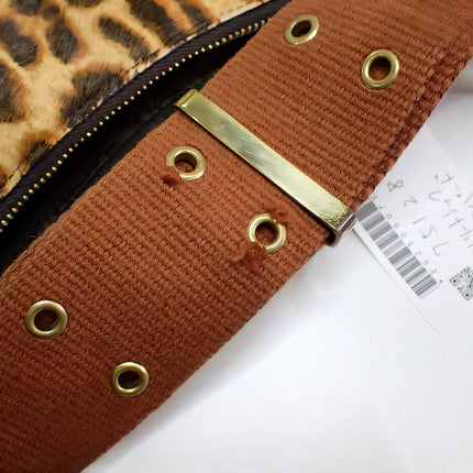 Sold Dior Street Chic Hobo Leopard Print Pony-hair Calfskin