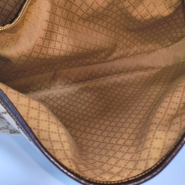 Sac porté épaule large Gucci Jackie 1961 camel avec bandoulière
