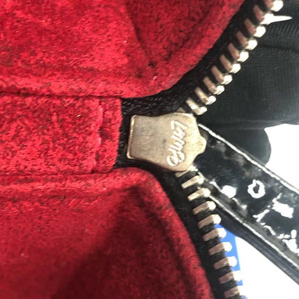 Chanel Vintage Black Patent Leather Micro Quilt Cube Wristlet Bag, 2002-2003