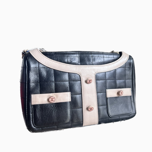 Ltd Ed Mademoiselle Chanel Jacket Leather Shoulder bag-Luxbags