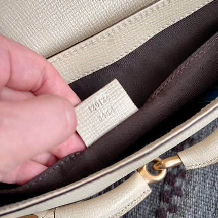 Sold Gucci Horsebit 1955 Large White Leather Shoulder Bag
