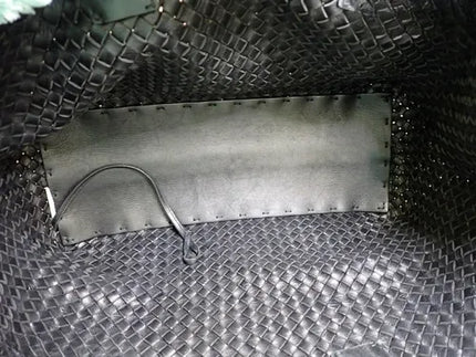 Bottega Veneta Cabat Large Intreccio Leather Tote Bag Black 40cm