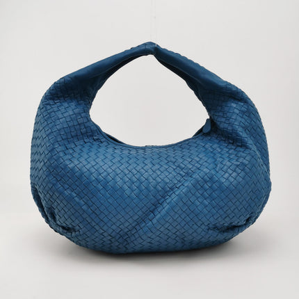 Bottega Veneta Belly Hobo Intrecciato Blue Navy Leather Maxi 50cm