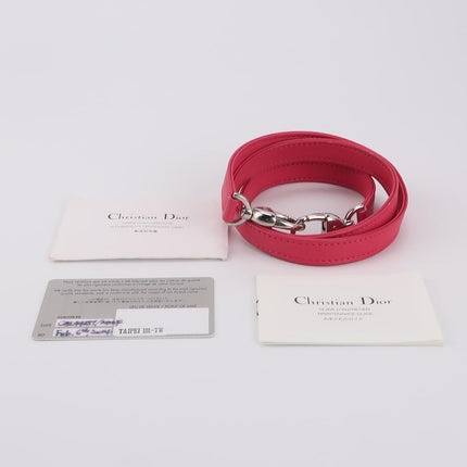 Lady Dior Moyen Cuir d'Agneau Rouge Bijouterie Dorée Bandoulière en Cuir 2014