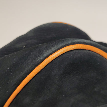 Gucci Jackie 1961 Medium Black Suede Leather with Orange Trimming Bag