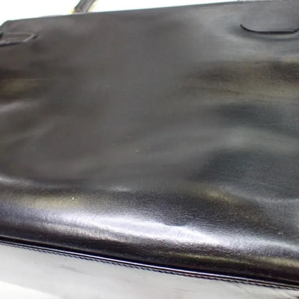 Hermes Kelly 32 Retourne Black Box Leather Gold HW 1987