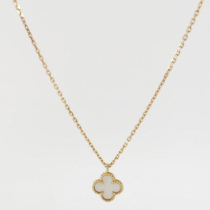 Van Cleef & Arpels Necklace Sweet Alhambra pendant 18k Yellow Gold Mother of Pearl