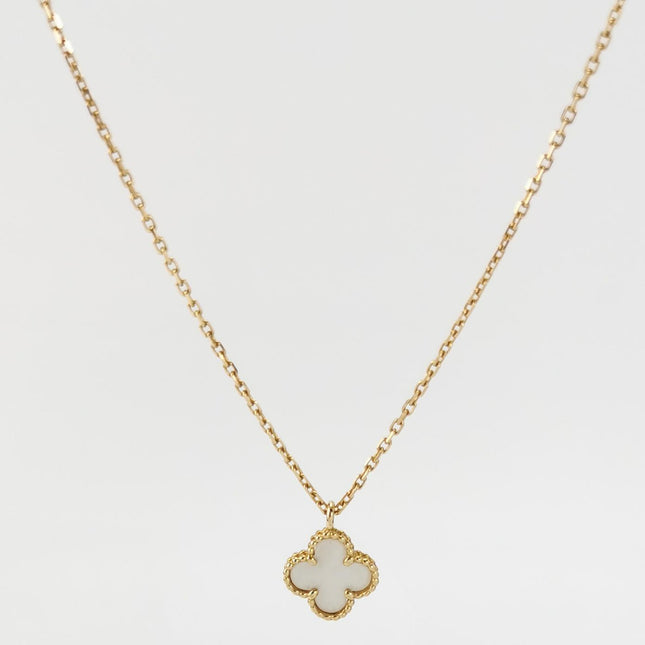 Van Cleef & Arpels Necklace Sweet Alhambra pendant 18k Yellow Gold Mother of Pearl