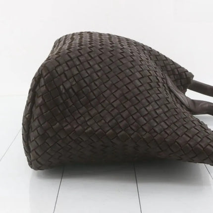 Bottega Veneta Cabat Small Dark Chocolate Brown Intreccio Leather Tote Bag