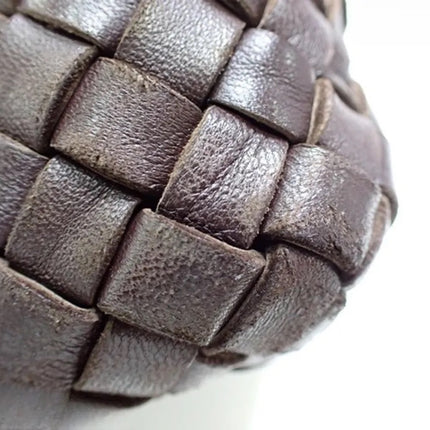 Bottega Veneta Cabat Small Dark Chocolate Brown Intreccio Leather Tote Bag