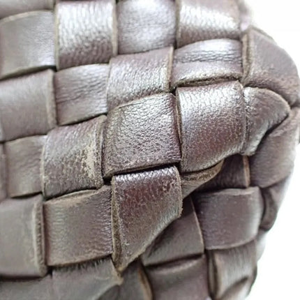 Bottega Veneta Cabat Small Dark Chocolate Brown Intreccio Leather Tote Bag