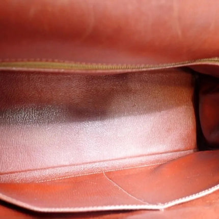 Hermes Kelly 35 Vintage Brown Box Calfskin Leather Gold Hardware 1995 With Strap Lock Key n Clochette