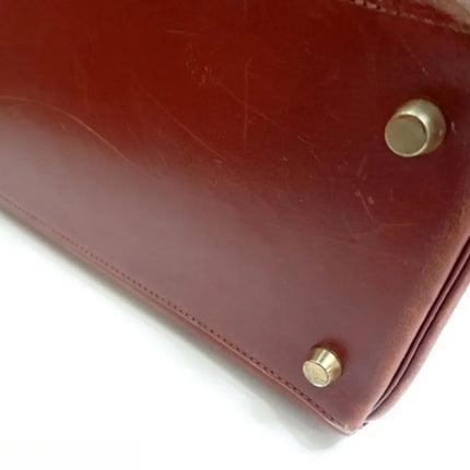 Hermes Kelly 35 Vintage Brown Box Calfskin Leather Gold Hardware 1995 With Strap Lock Key n Clochette