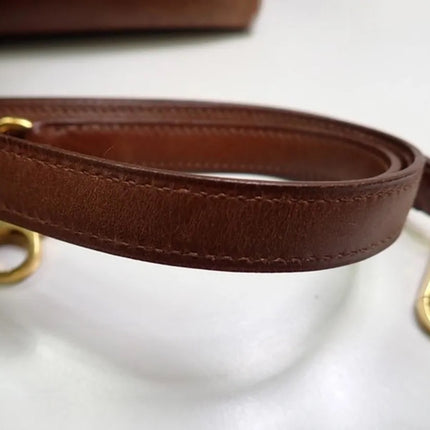 Hermes Kelly 35 Vintage Brown Box Calfskin Leather Gold Hardware 1995 With Strap Lock Key n Clochette