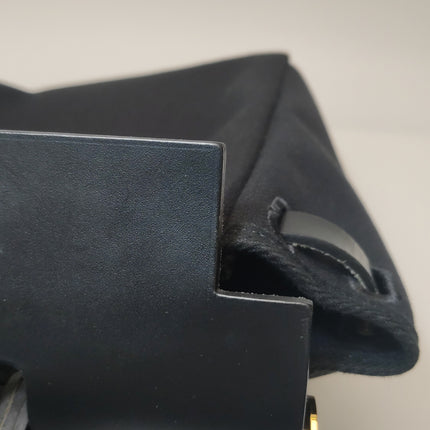 Hermes Herbag 31 Black Canvas Gold Hardware Crossbody Bag