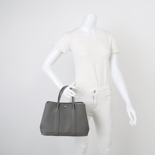 Hermès Garden Party 30 (TPM) in Grey Negonda Leather