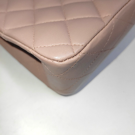 Sold Chanel Timeless Classic Flap Medium Cherry Blossom Pink Lambskin Leather Gold Hardware, 2014-2015