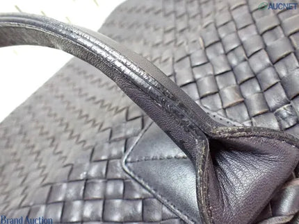 Bottega Veneta Cabat MM Intreccio Leather Tote Bag Navy 40cm