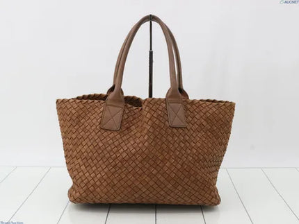 Bottega Veneta Cabat PM Intreccio Leather Tote Bag Chocolate Brown 32cm-Luxbags