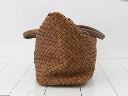 Bottega Veneta Cabat PM Intreccio Leather Tote Bag Chocolate Brown 32cm