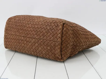 Bottega Veneta Cabat PM Intreccio Leather Tote Bag Chocolate Brown 32cm