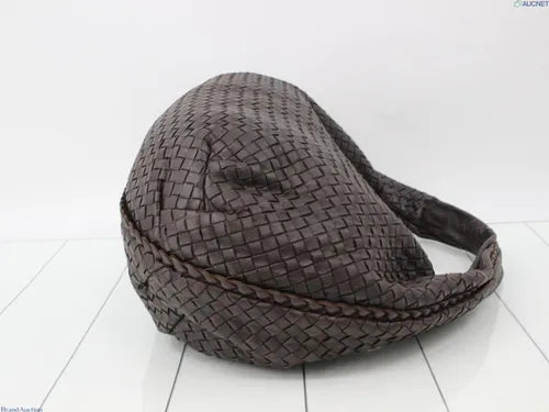 Bottega Veneta Belly Hobo Intreccio Leather Dark Chocolate Brown Large 50cm
