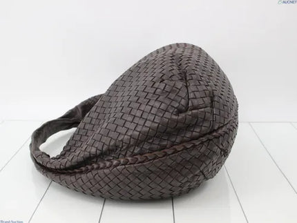 Bottega Veneta Belly Hobo Intreccio Leather Dark Chocolate Brown Large 50cm