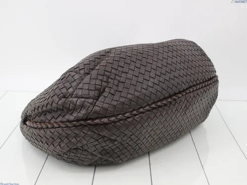 Bottega Veneta Belly Hobo Intreccio Leather Dark Chocolate Brown Large 50cm