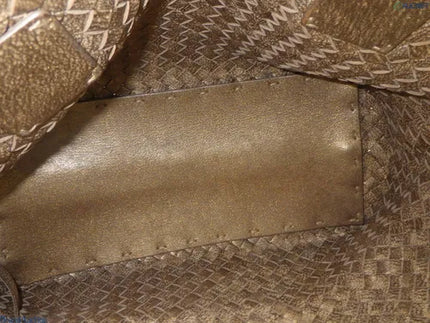Bottega Veneta Cabat PM Intreccio Leather Tote Bag Gold 32cm