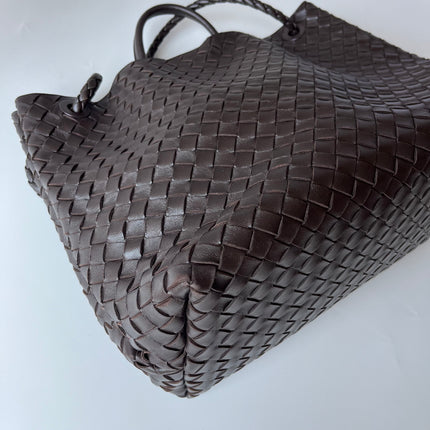 Bottega Veneta Andiamo Large Dark Chocolate Brown Handbag