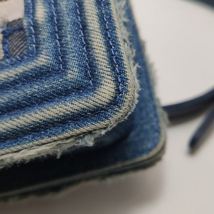 Chanel Le Boy Bag Small Denim Patchwork Gold Hardware 2014-15